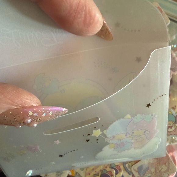 Twin Star Cute Kawaii Stickers Set w/ PVC durable envelope container - Picture 6 of 6